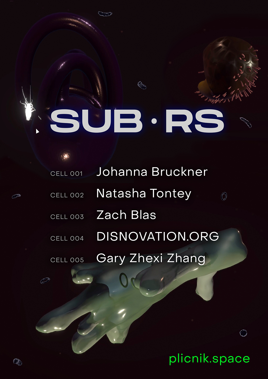 Poster of the Plicnik Space Initiative: SUB·RS exhibition
